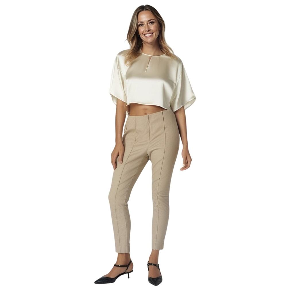 Land's End Mid Rise Slim Leg TALL Ankle Pants EUC